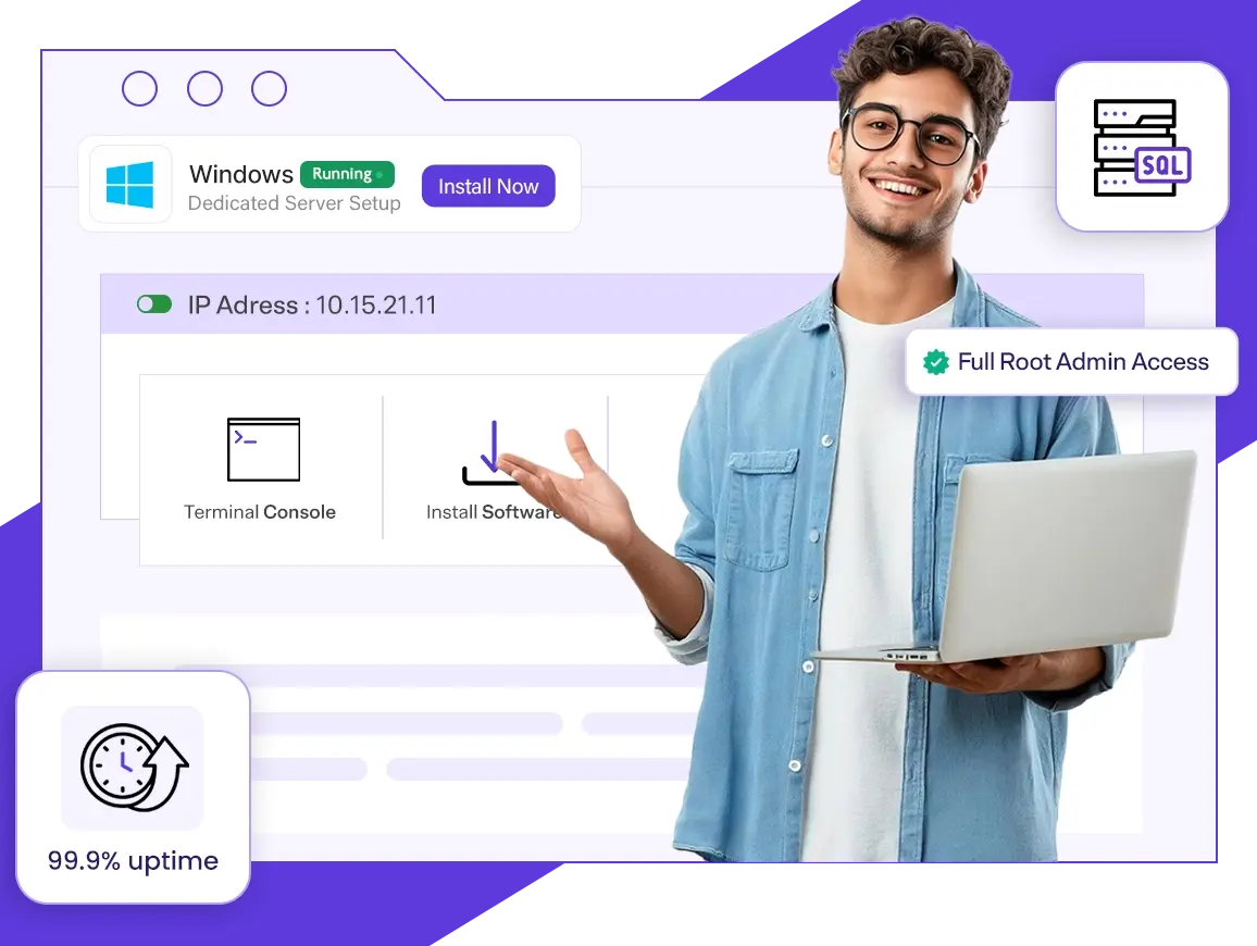 Windows dedicated server with RDP access, ASP.NET, MSSQL support, and full administrator control | YouStable