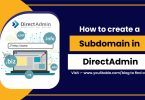 How to create a Subdomain in DirectAdmin