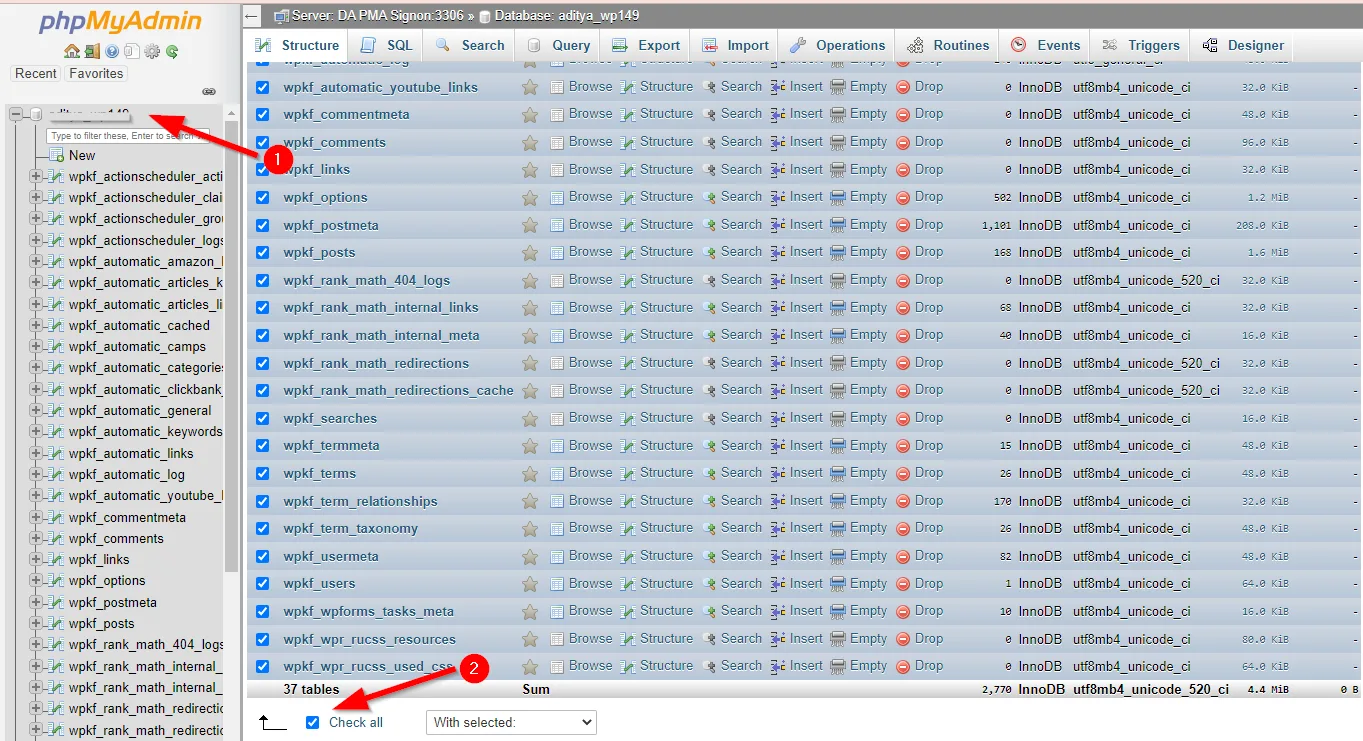 Cómo solucionar el error "Error al establecer la conexión con la base de datos" en WordPress - captura de pantalla 6