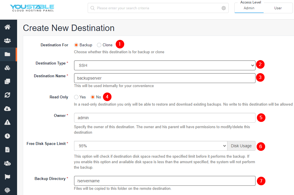 How to configure ssh backup via jetbackup in directadmin? 4