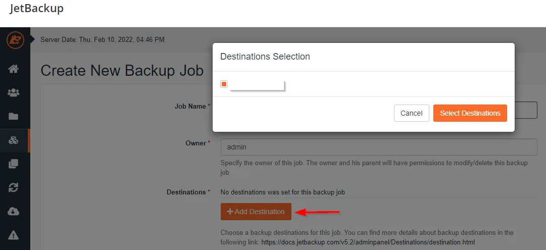 Как настроить резервное копирование по SSH через JetBackup в DirectAdmin? - скриншот 11