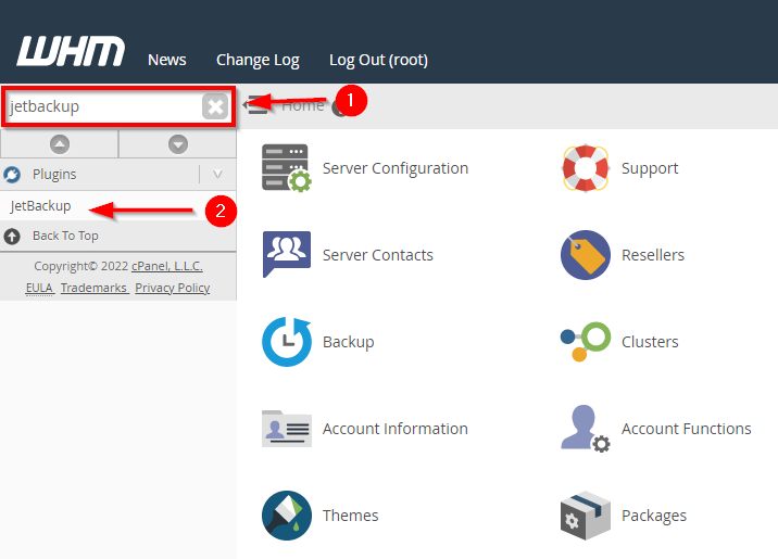 How to configure ssh backup via jetbackup in WHM? 2