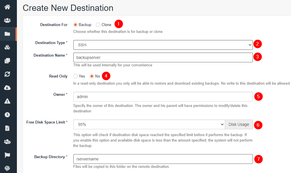 How to configure ssh backup via jetbackup in WHM? 5