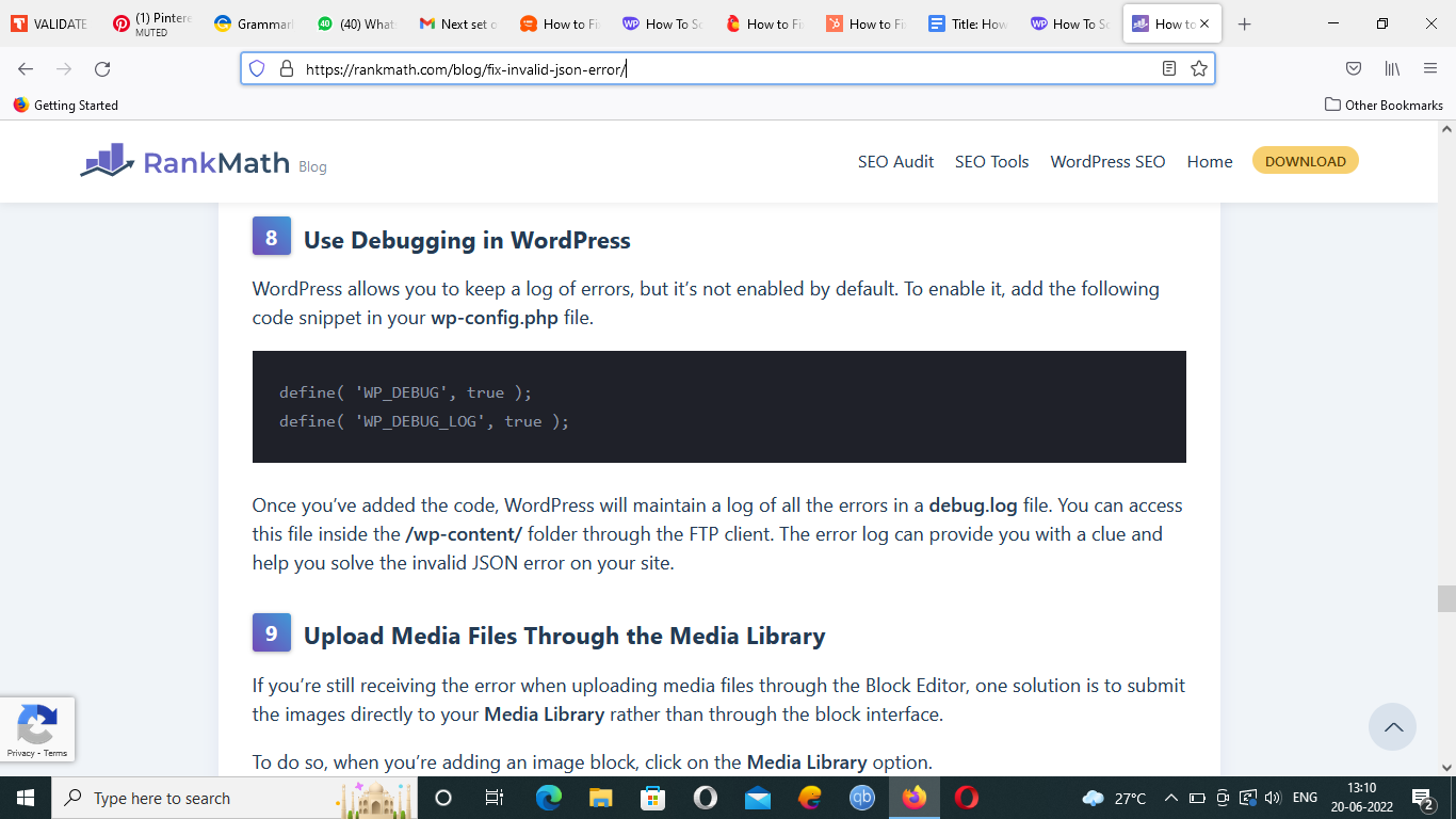Use Debugging in WordPress