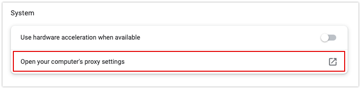 Computer’s Proxy Settings.