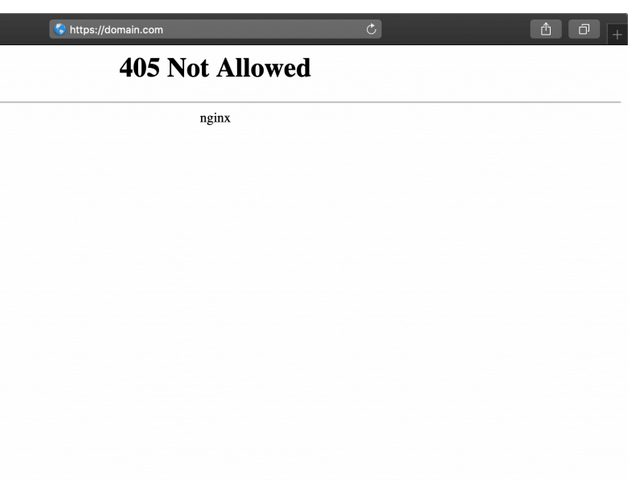 Safari 405 error