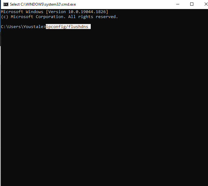 ipconfig/flushdns
