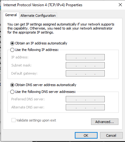 Use the following DNS server addresses.