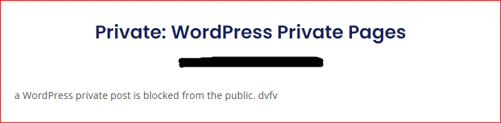 Wordpress página privada