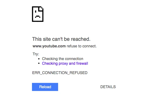Corriger l'erreur ERR_CONNECTION_REFUSED sur Chrome
