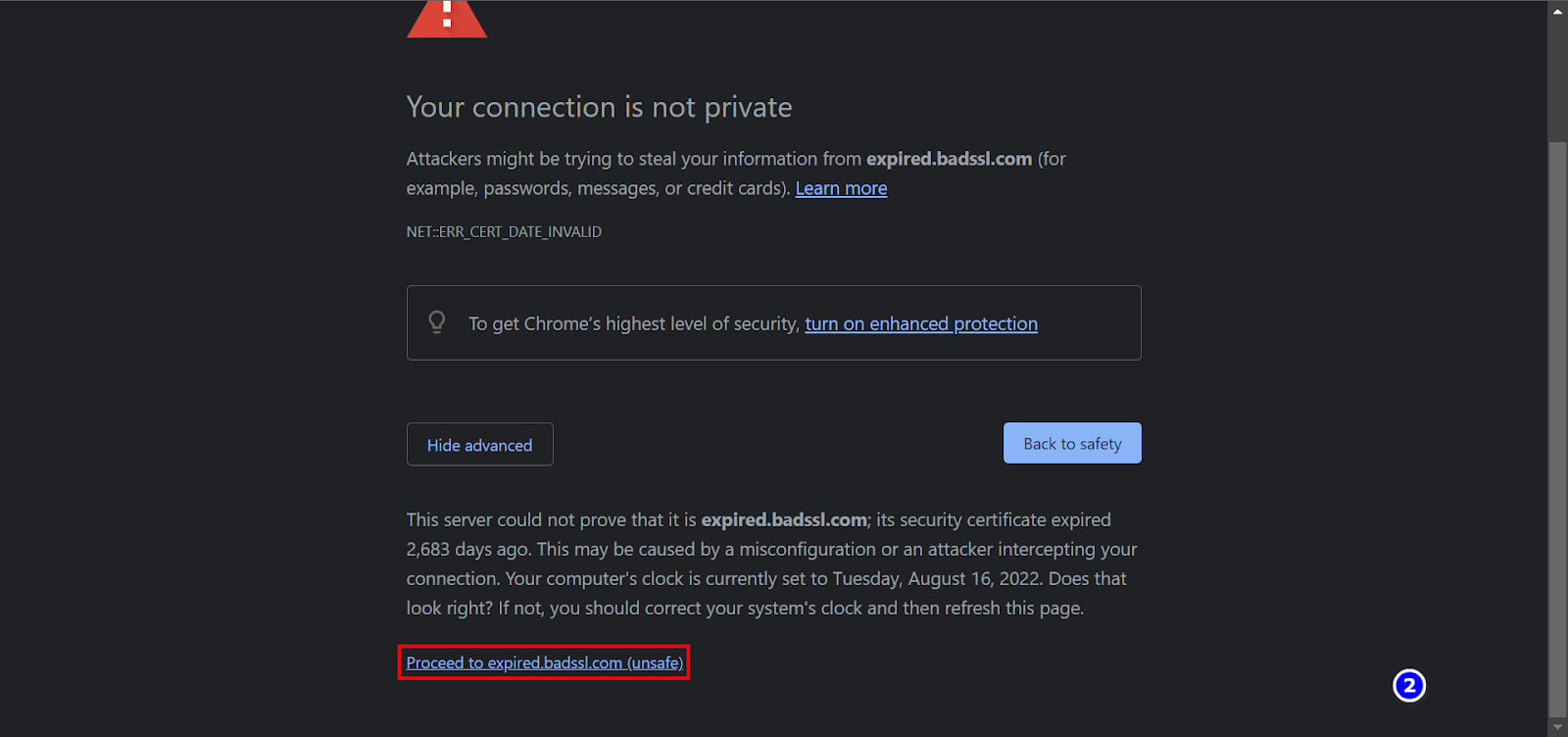 How to Fix “Your Connection Is Not Private” Error 2