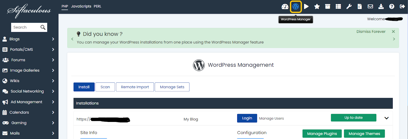 WordPress Manager