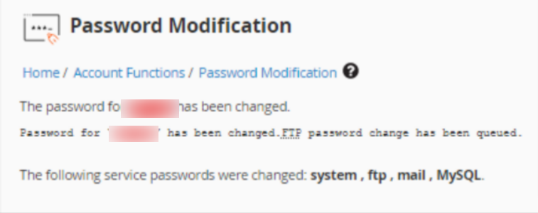 your password will be successfully changed