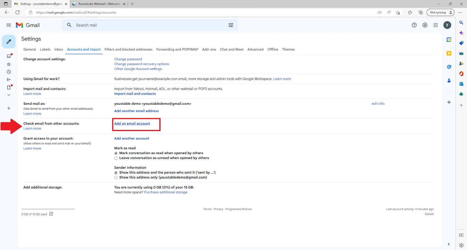 klik "Tambah akun email".