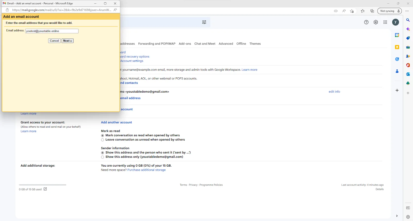Mlebu menyang akun Gmail.