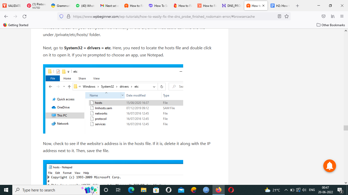 Check Your Computer's 'hosts' File.