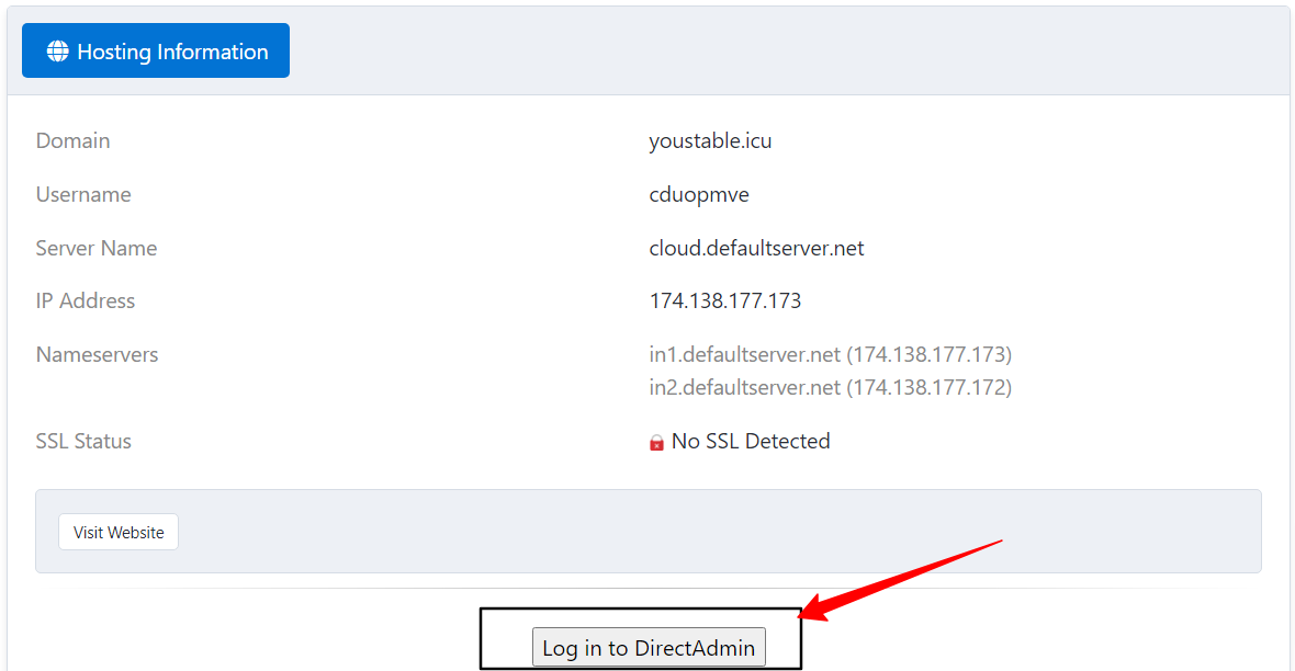 Install ssl certificate (DirectAdmin)