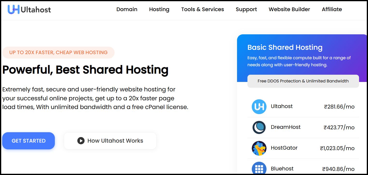 UltaHost Is The Best HOSTINGER Alternatives