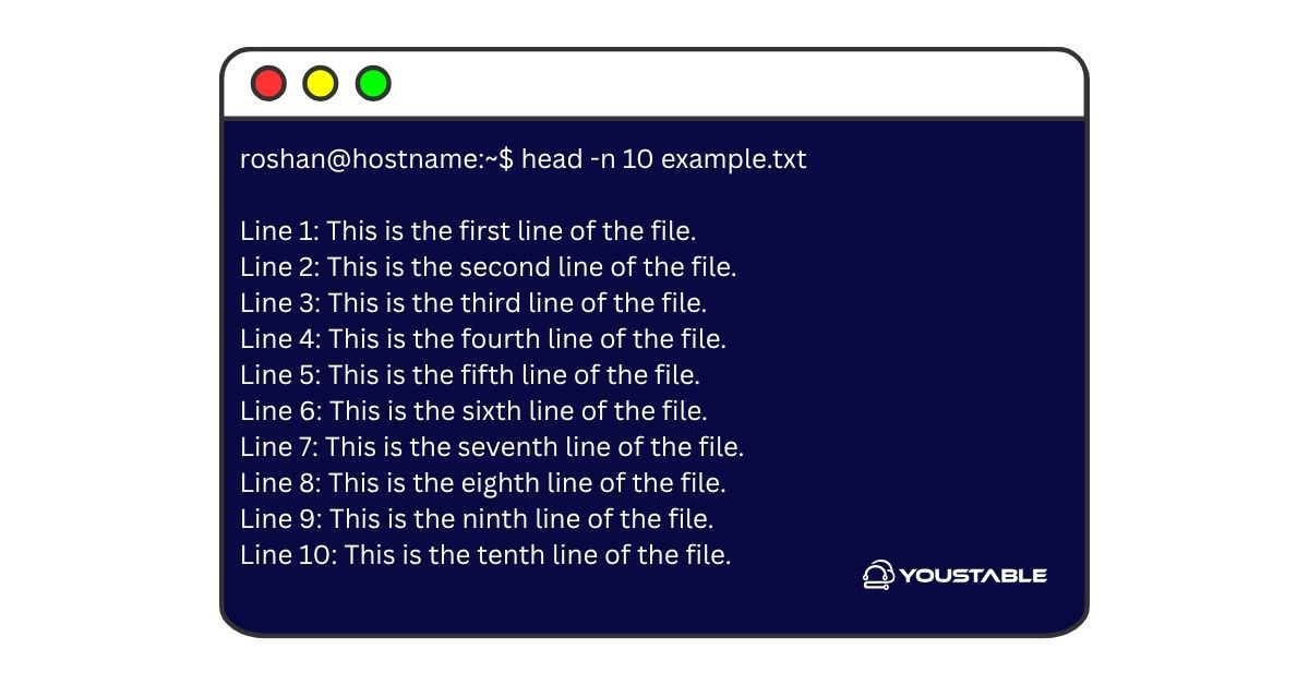 head Command in Linux