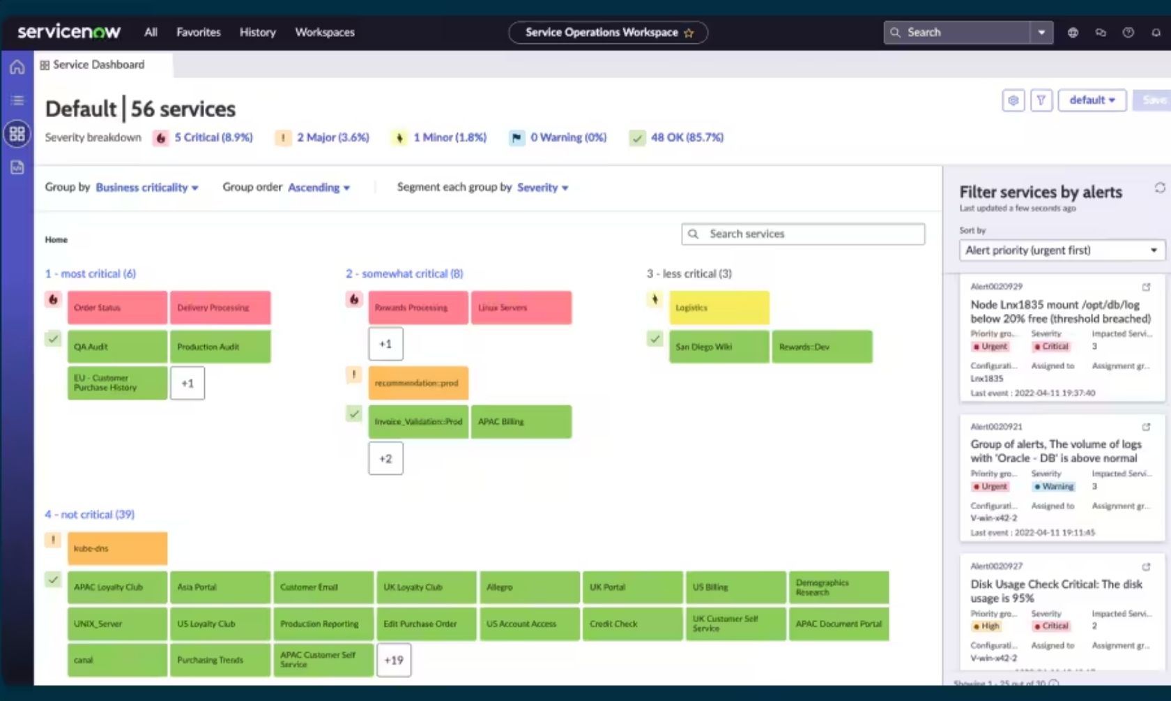 ServiceNow Site Reliability Engineering Tool