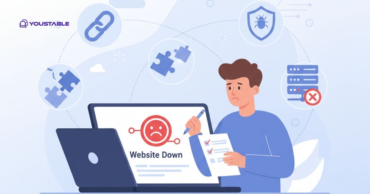 common reasons why your website is down