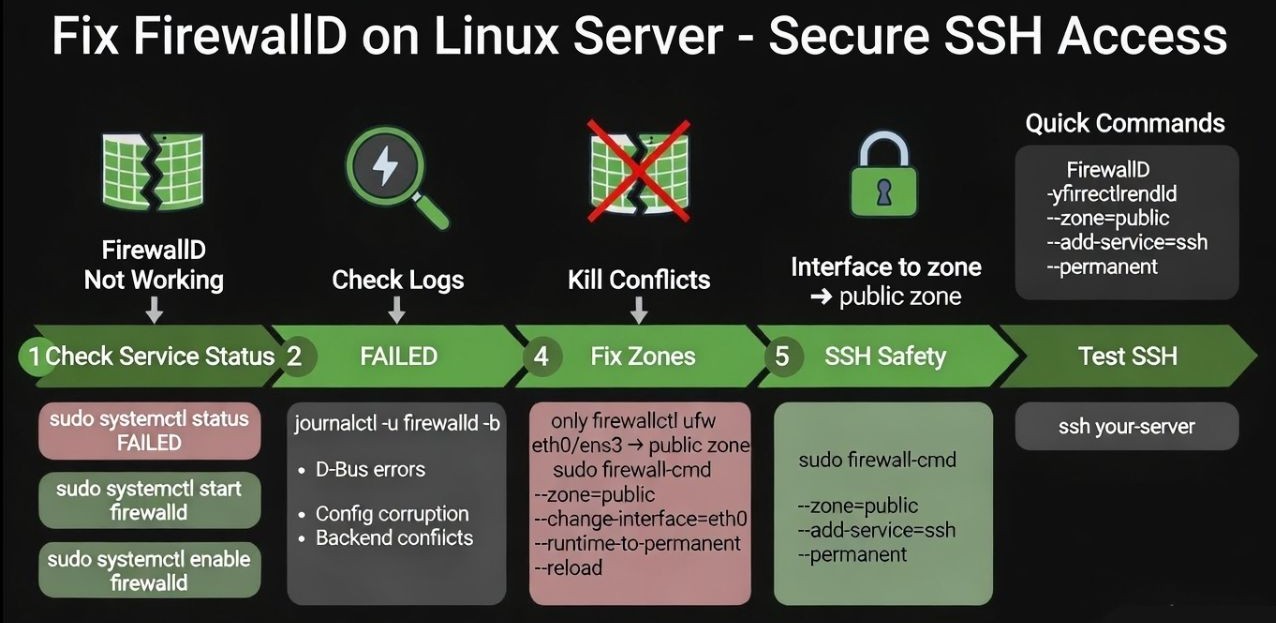 Fix FirewallD on Linux Server