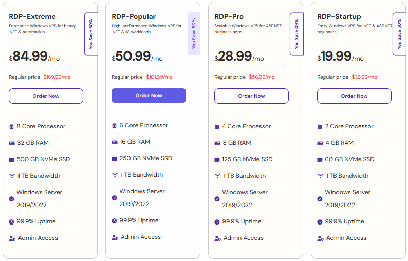 ABD'deki En İyi 10 Windows VPS Hosting Hizmeti '2026'