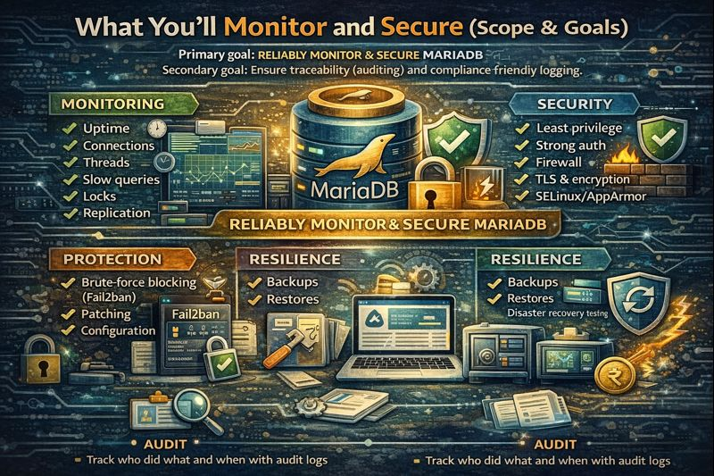 Monitor & Secure MariaDB on Linux