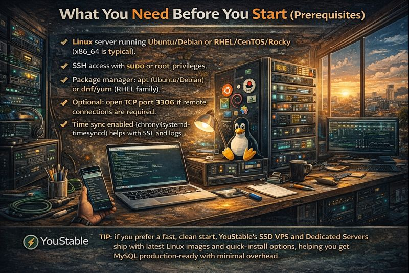 Create MySQL on Linux