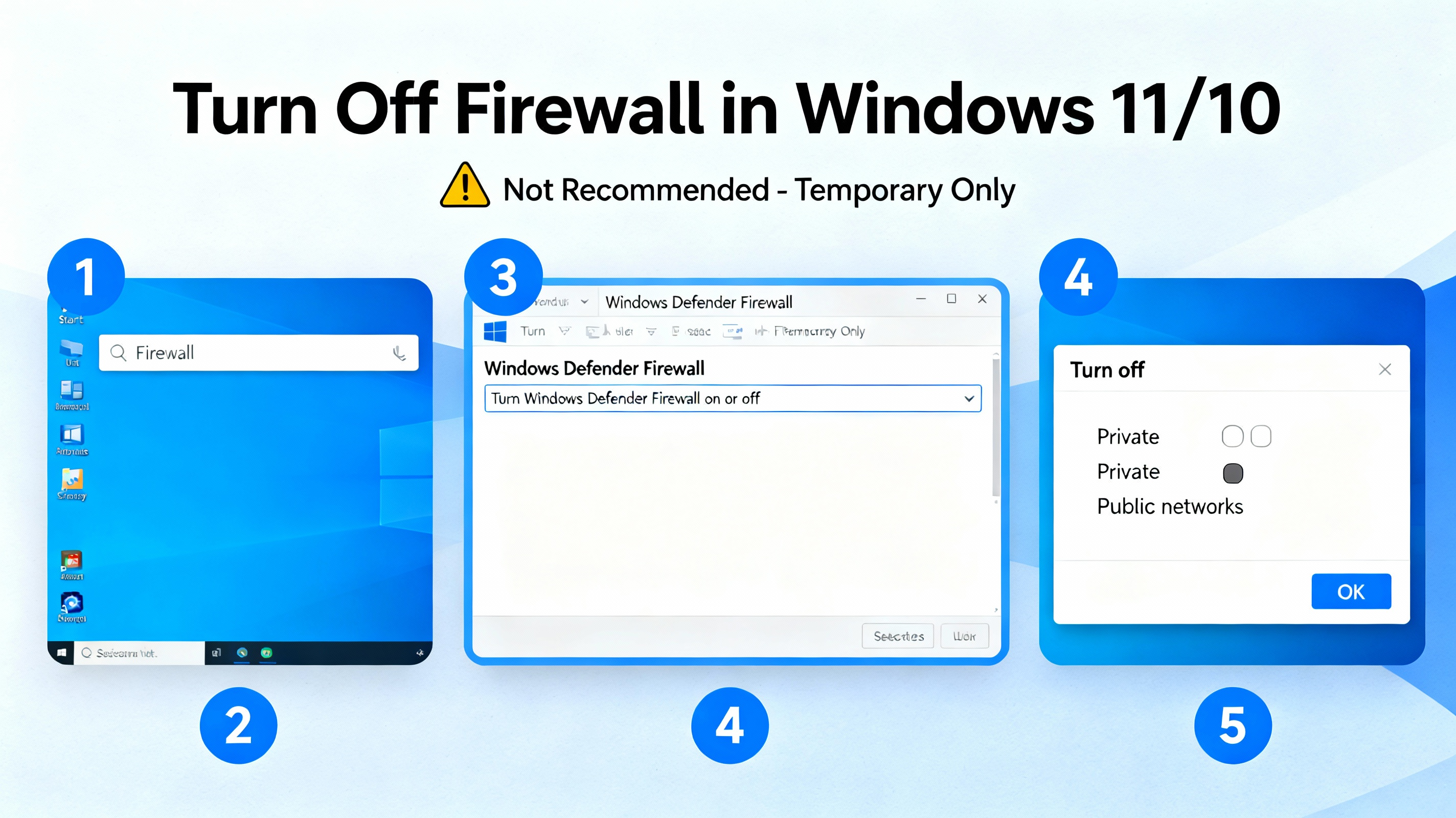 Turn Off Firewall in Windows
