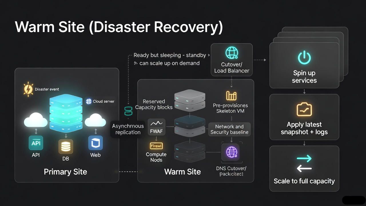 Hot sites vs warm sites vs cold sites