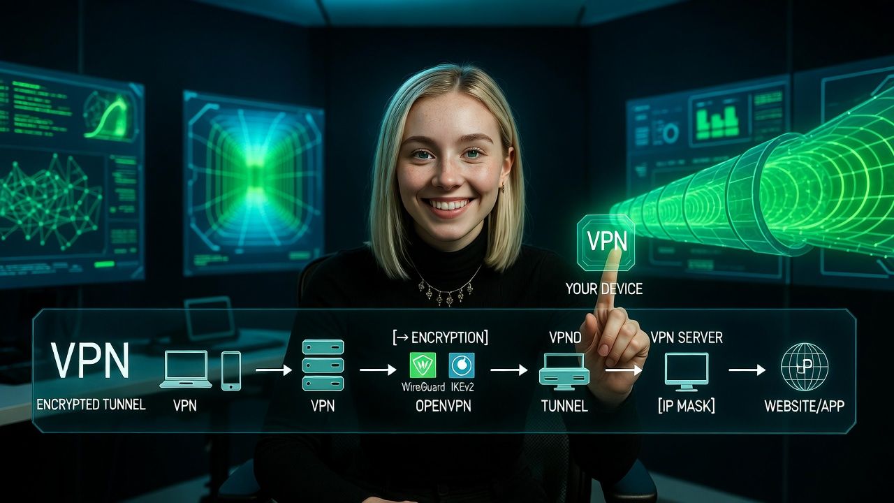 between a VPN and a proxy server