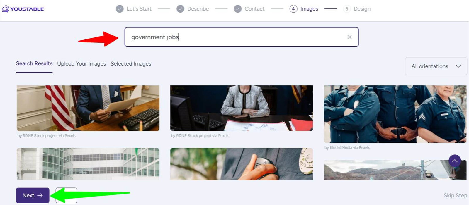 Select Images for Your Website