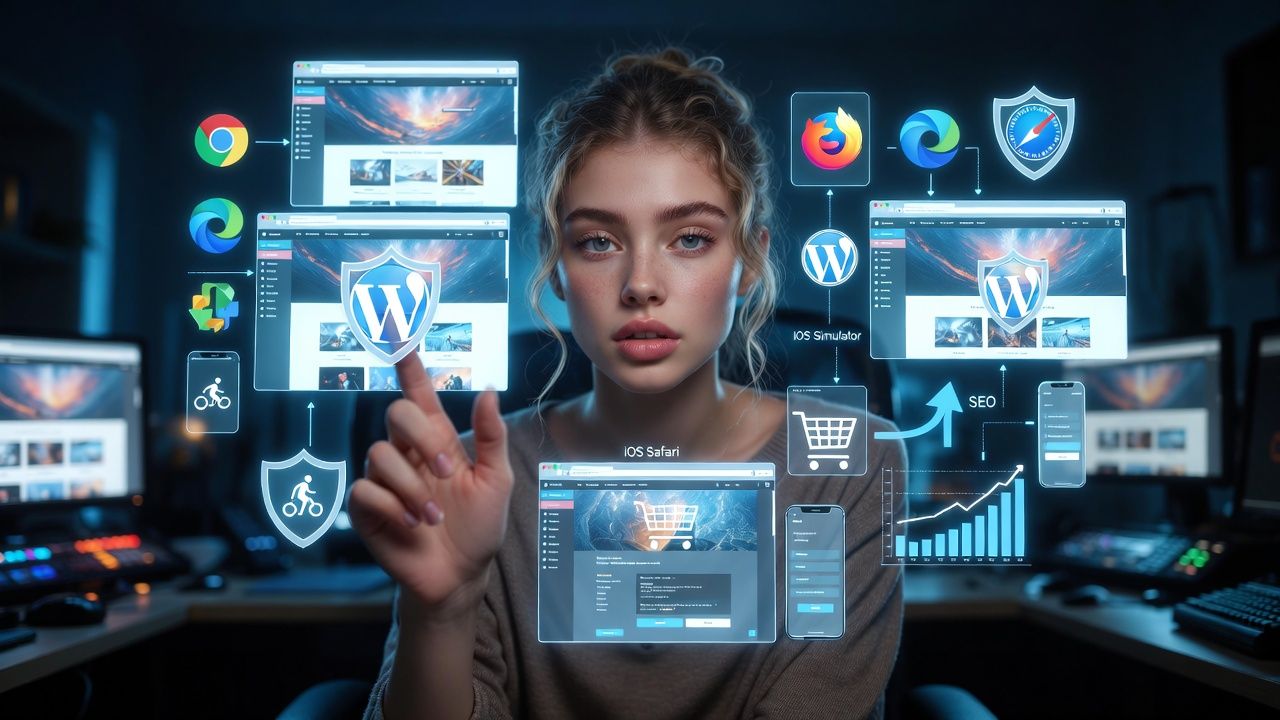 est a WordPress Site in Different Browsers