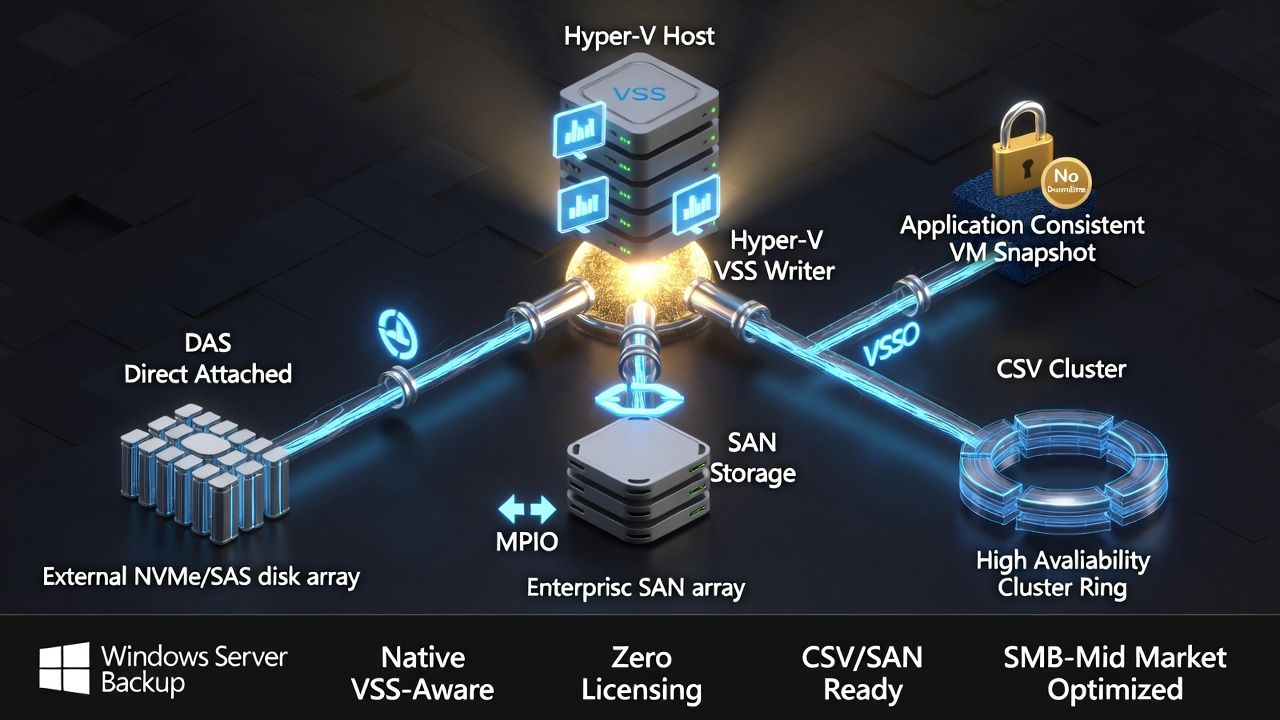 Windows Server Backup for Hyper-V & SAN