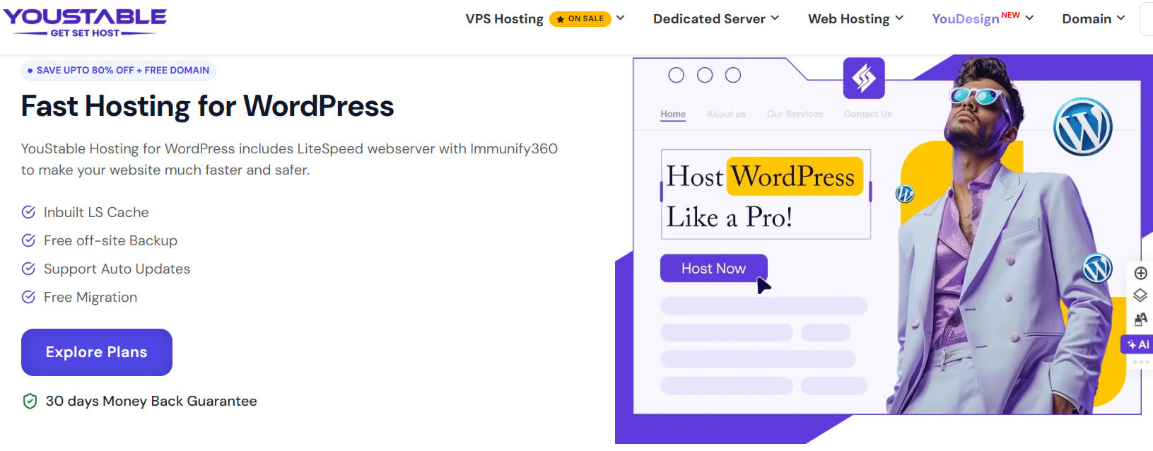YouStable WordPress Hosting