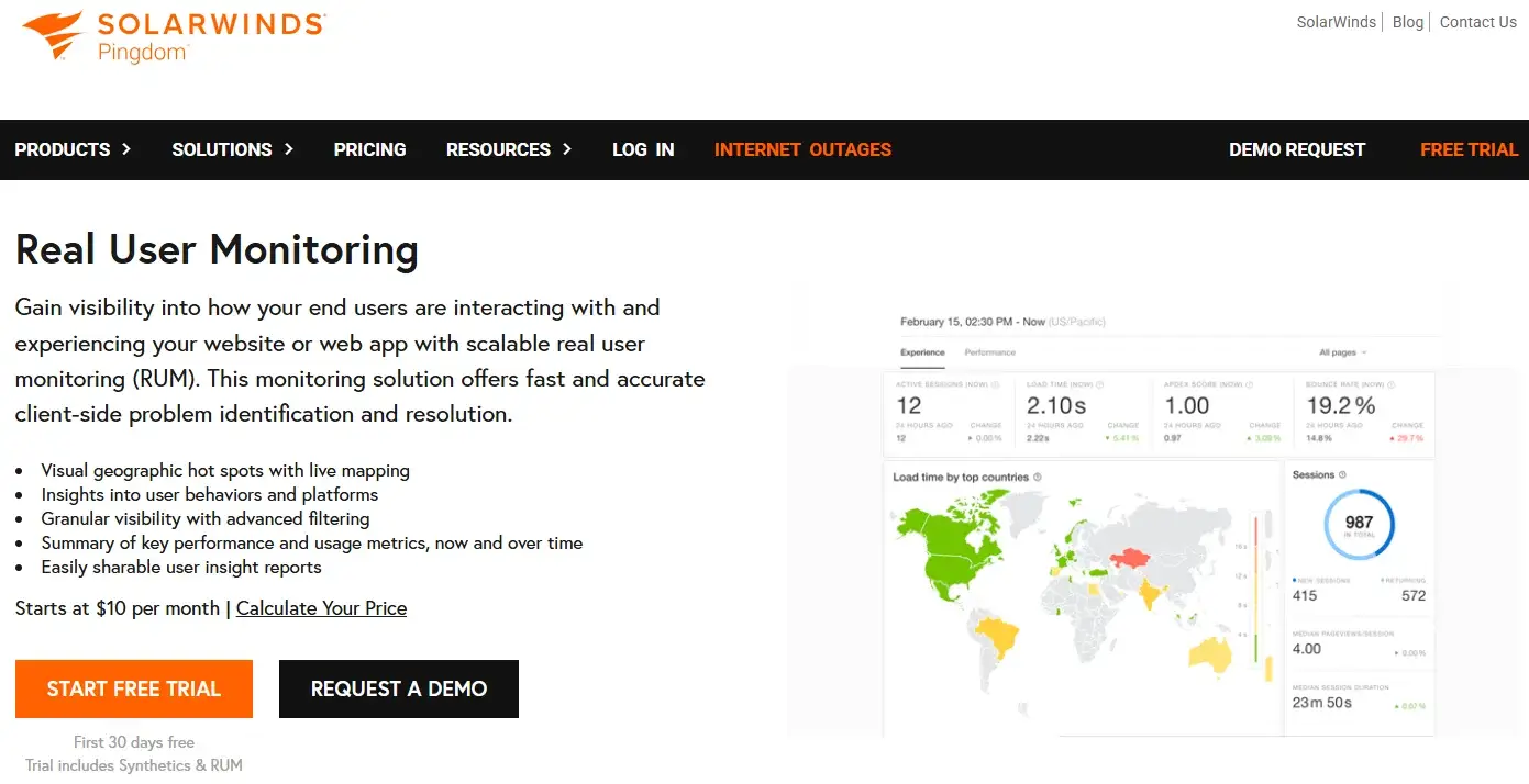 Pingdom Real User Monitoring