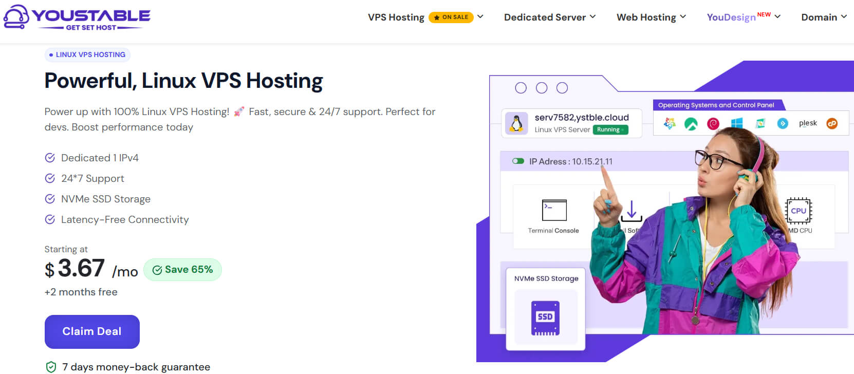 YouStable Goedkope Linux VPS-hosting