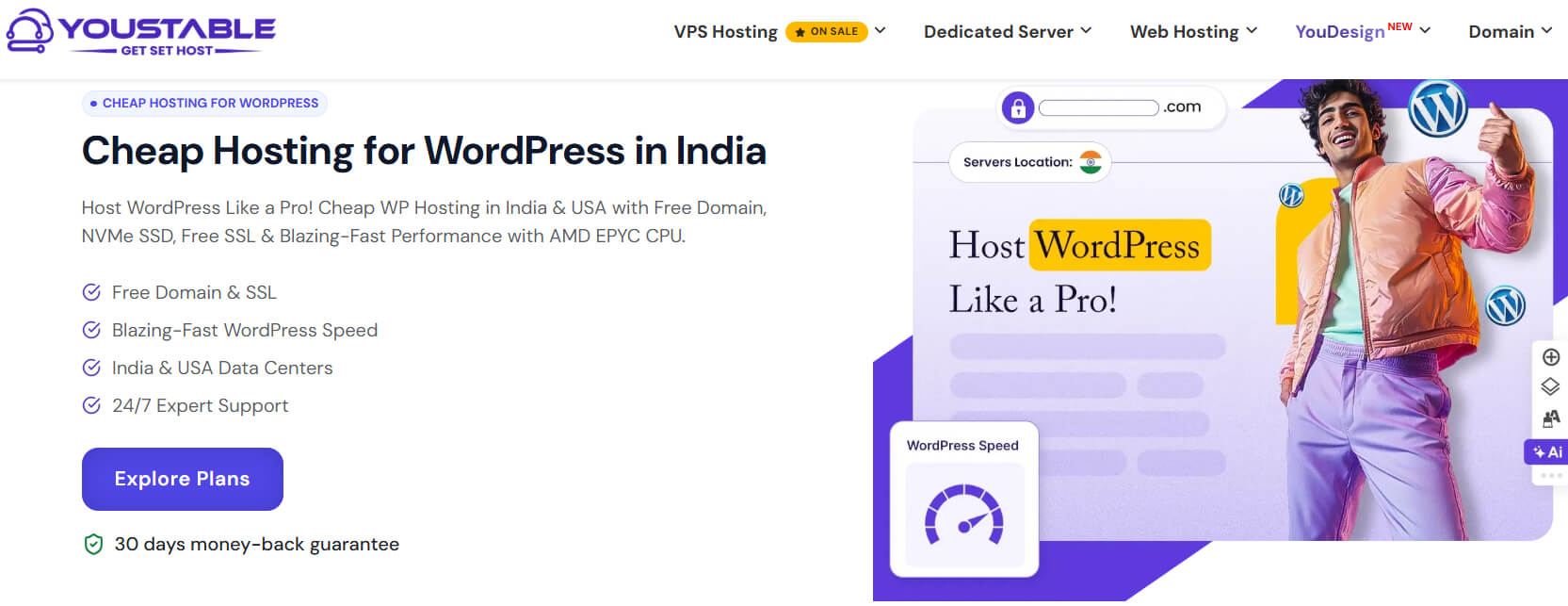 YouStable Cheap WordPress Hosting in India