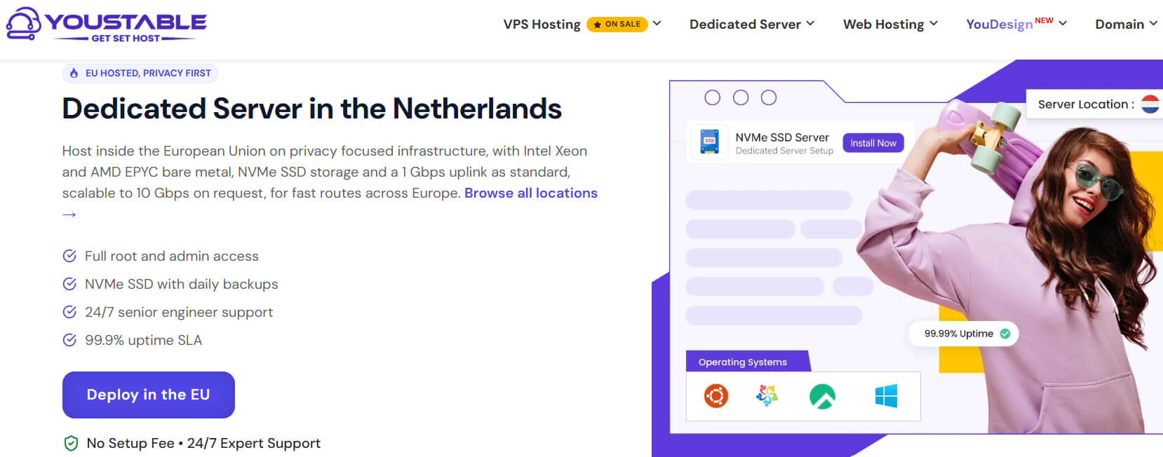 YouStable Dedicated Server in Netherlands