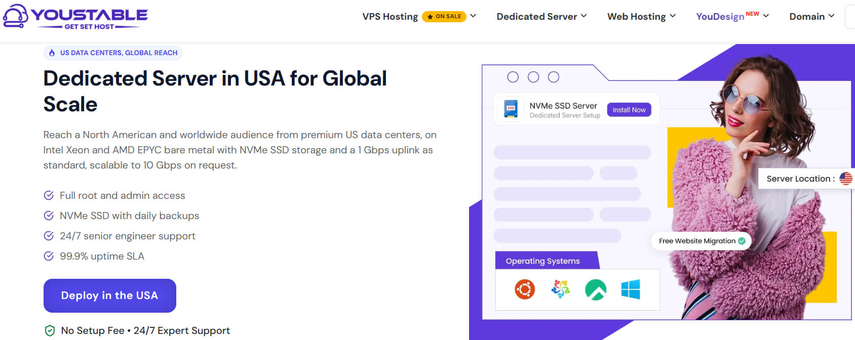 YouStable Dedicated Server in USA