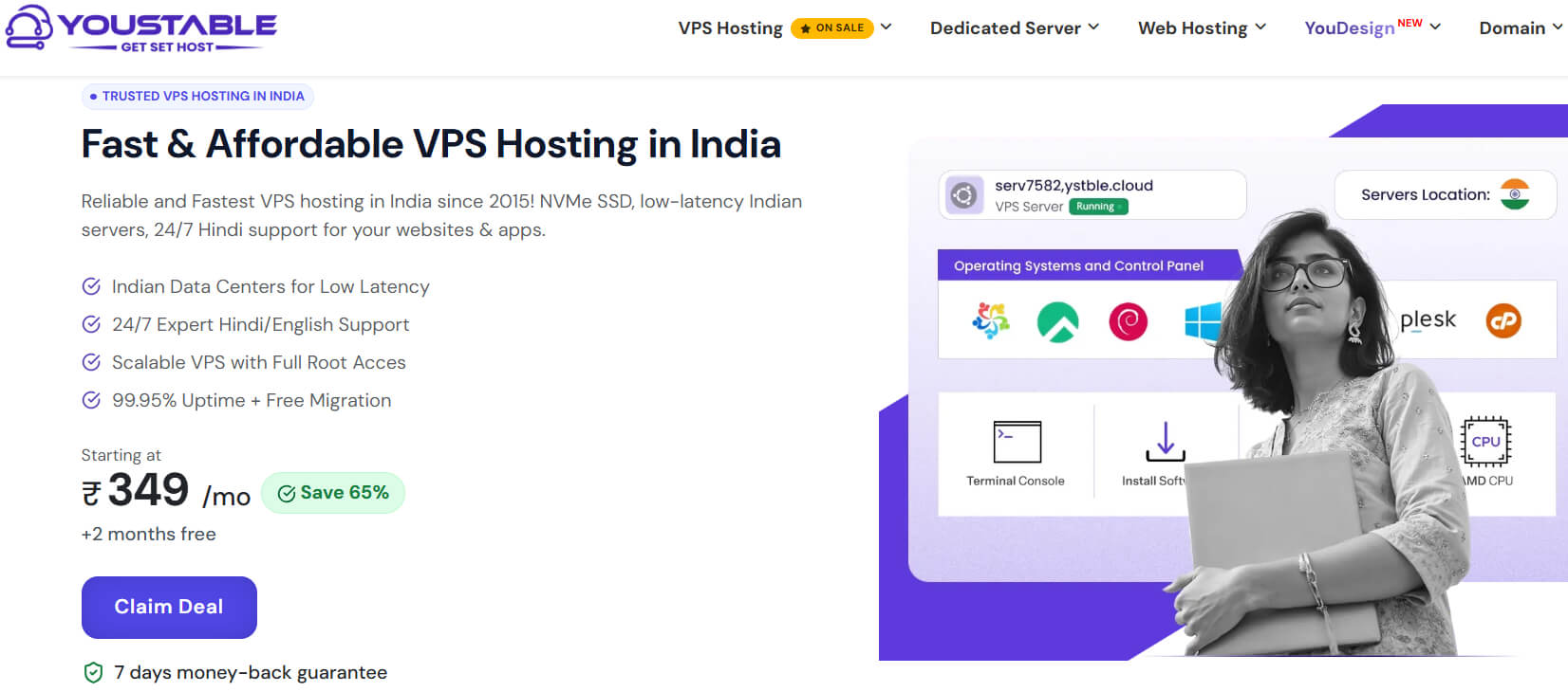 YouStable Alojamiento VPS en India