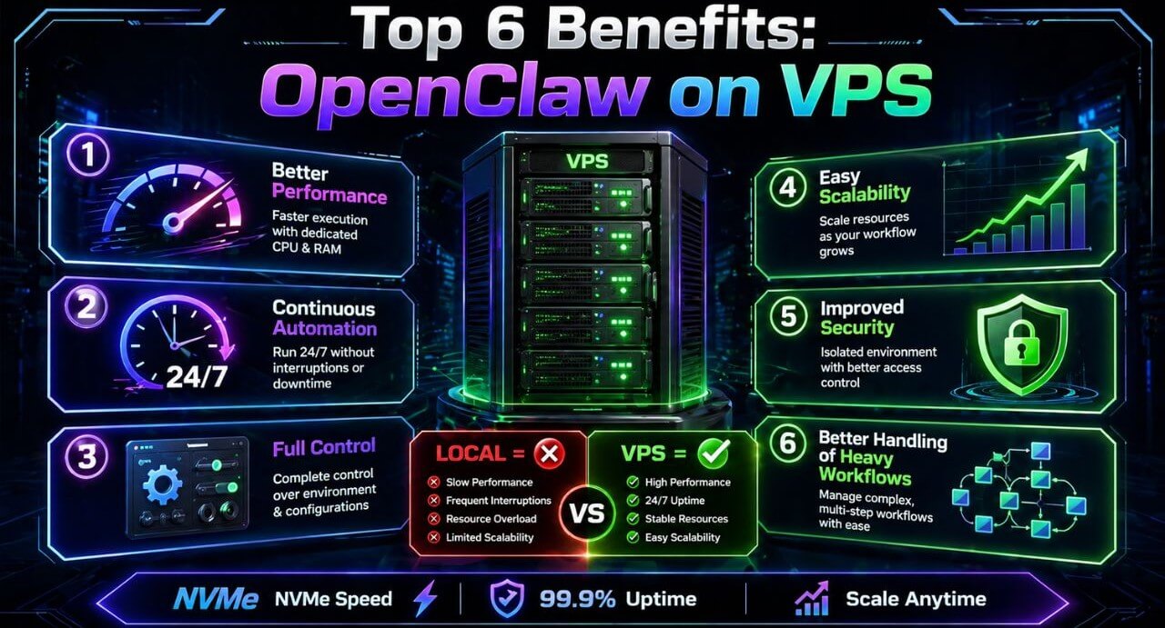 Benefits of Hosting OpenClaw on VPS