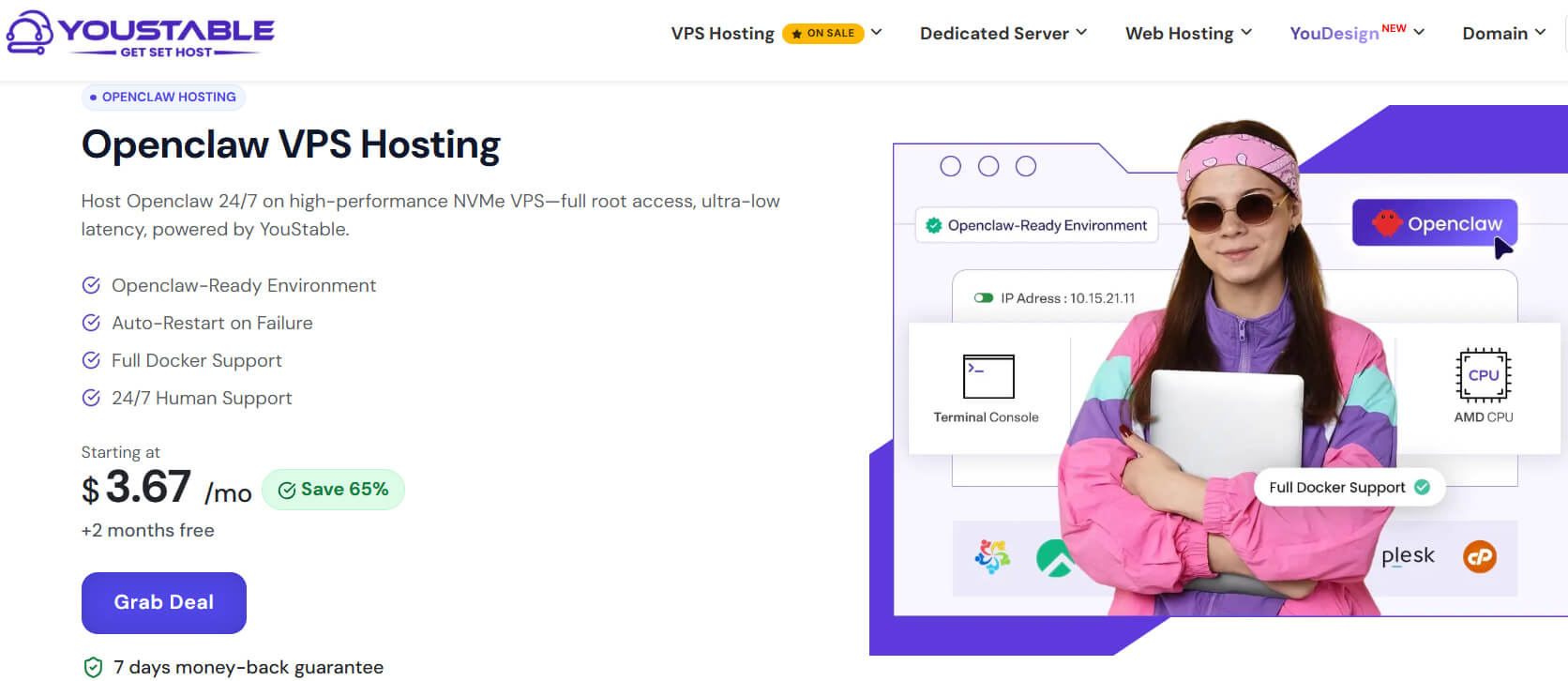 YouStable OpenClaw VPS Hosting
