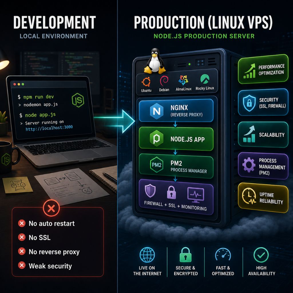 Node.js Production Server Setup on Linux VPS