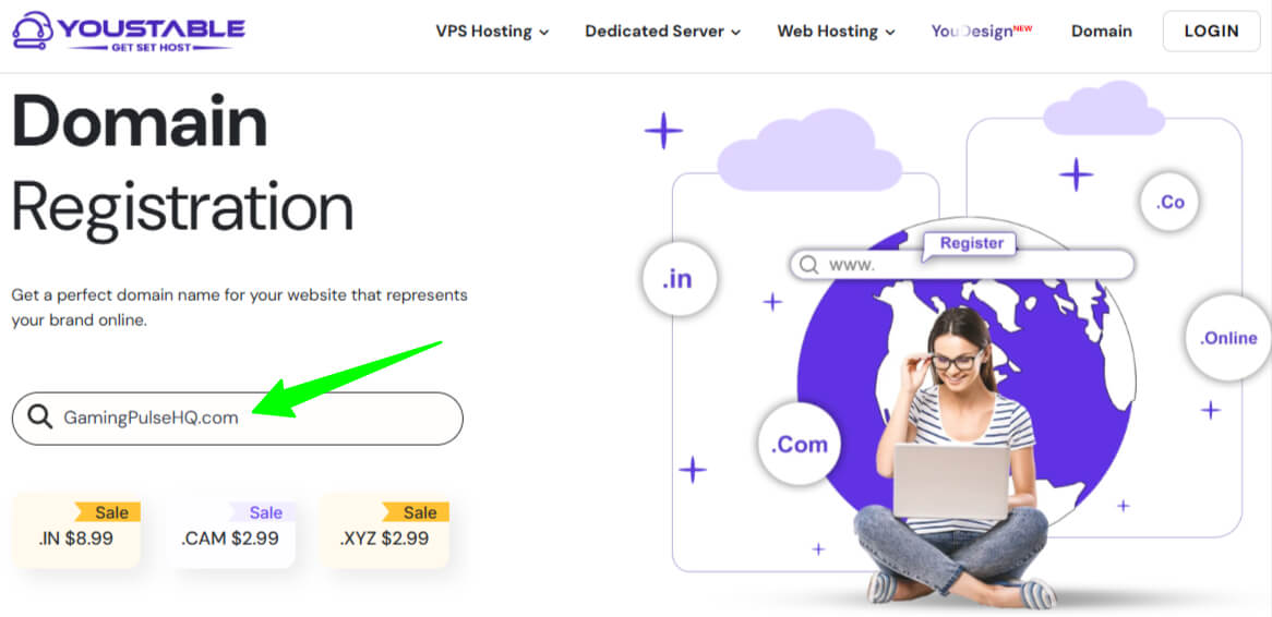 Inter Your Domain Name