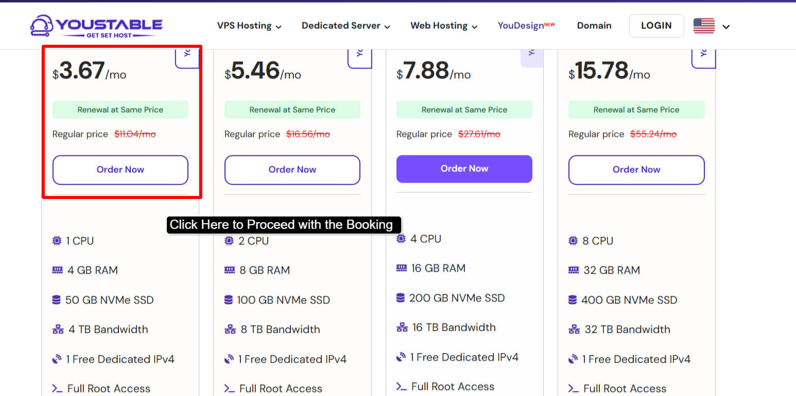 VPS Hosting Plans & Pricing