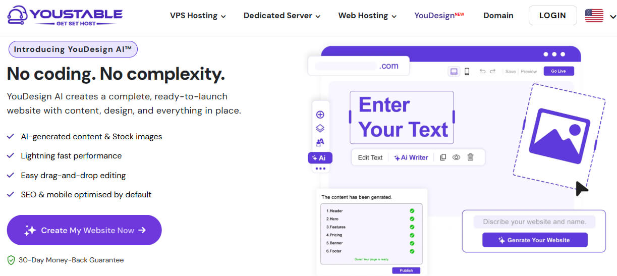 YouDesign AI Website Builder