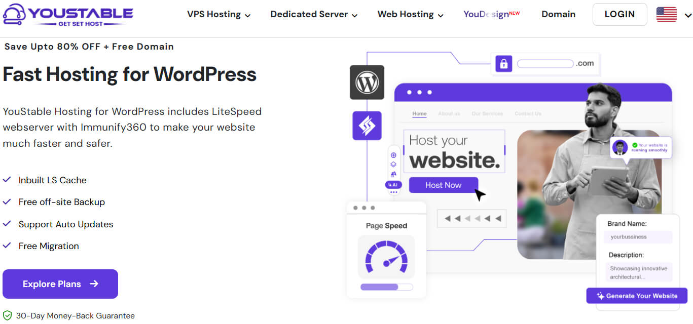 YouStable WordPress Hosting