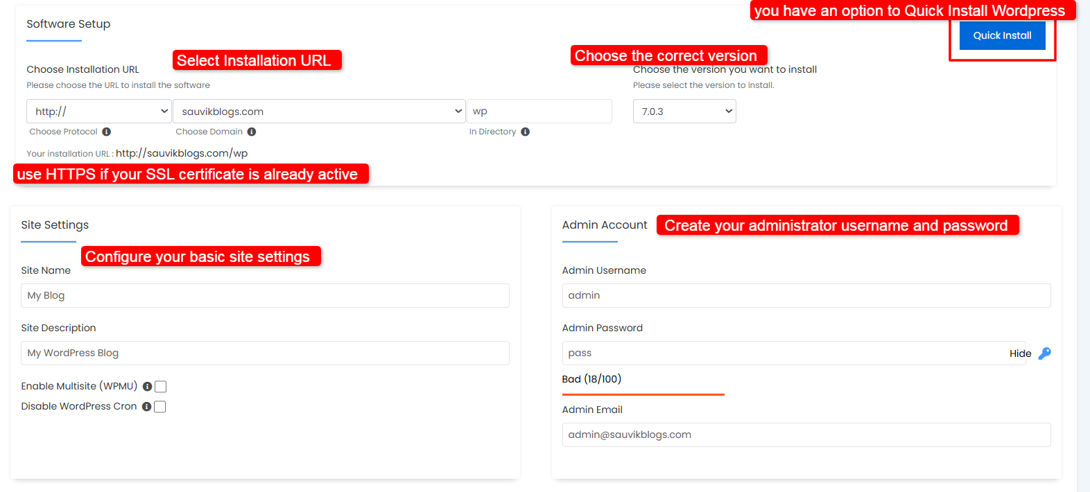 Setting Up WordPress